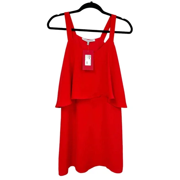 evereve red dress EVEREVE Women's Lillian Linen Shift Dress, Size XL, Red, Cotton